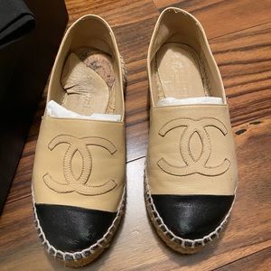 Chanel Espadrilles Black/Beige Size 35
